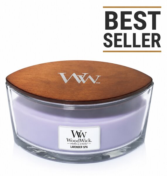 WoodWick Lavender Spa ароматна свещ с дървен фитил