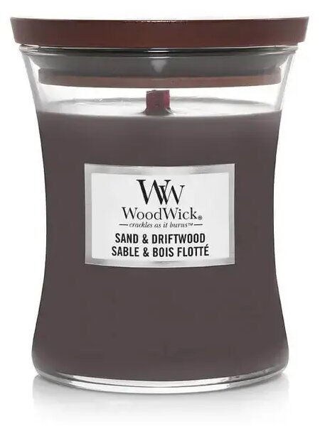 Ароматна свещ WoodWick Sand & Driftwood Medium 275 г
