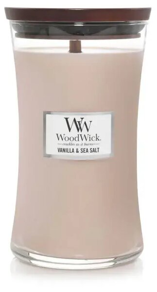 Ароматна свещ WoodWick Vanilla and Sea Salt Large 610 г