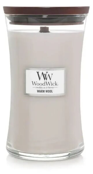 Ароматна свещ WoodWick Warm Wool Large 610 г