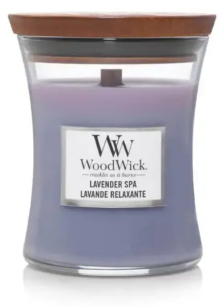 Ароматна свещ WoodWick Lavender Spa Medium 275 г