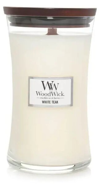Ароматна свещ WoodWick White Teak Large 610 г