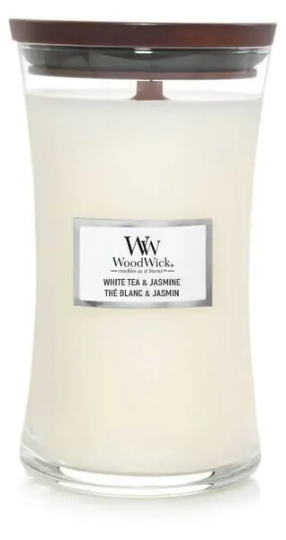 Ароматна свещ WoodWick White Tea and Jasmine Large 610 г