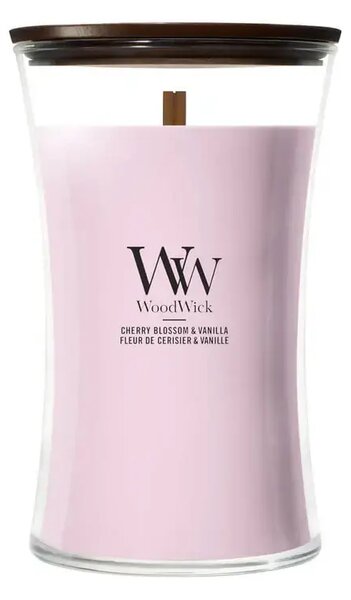 WoodWick Cherry Blossom & Vanilla Large Jar Ароматна Свещ