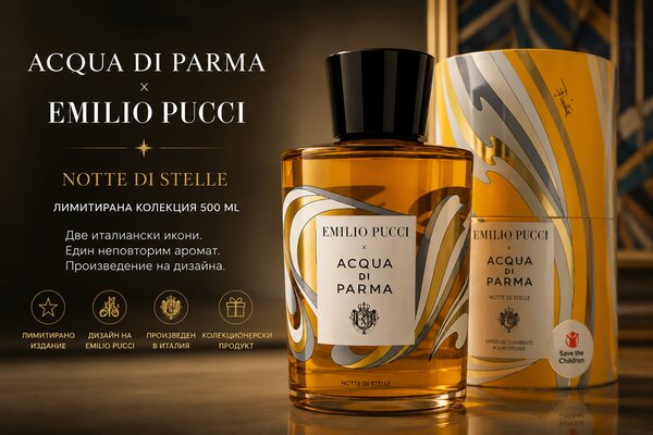 Acqua di Parma x Emilio Pucci Notte di Stelle - Лимитиран колекционерски дифузер 500ml