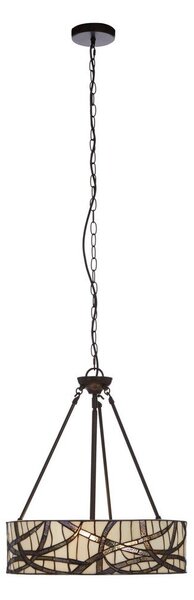 Метално висящо осветително тяло със стъклен абажур ø 46 cm Waldorf – Premier Housewares