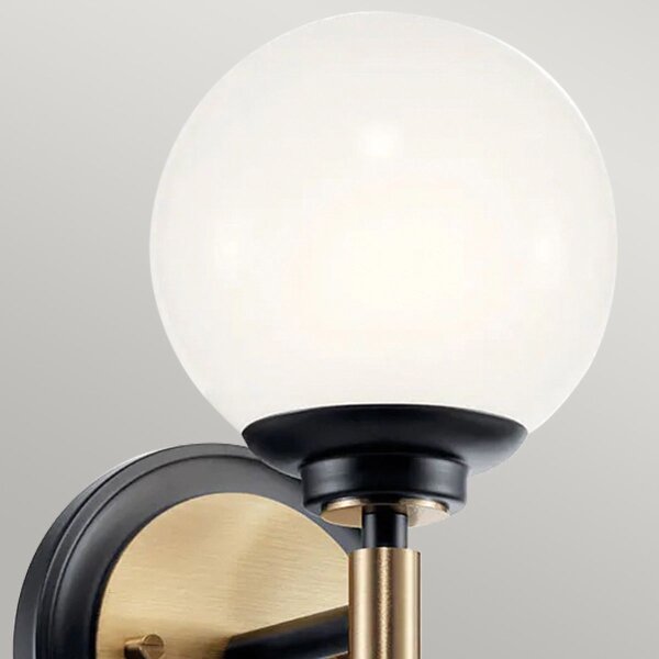 Kichler KL-BENNO1-BK-CPZ - LED осветително тяло за баня BENNO 2xG9/3W/230V златисто IP44