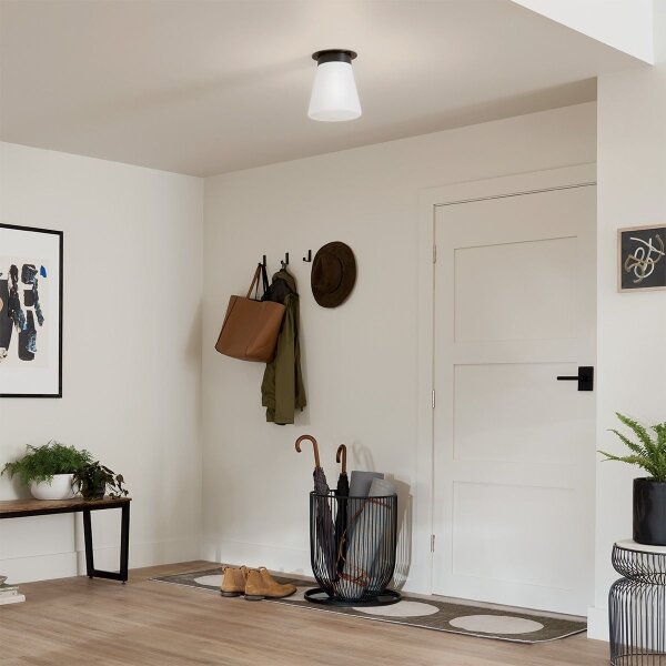 Kichler KL-ALBERS-F-T-BK-Таванно осветително тяло ALBERS 1xE27/40W/230V Ø21,6 см черно