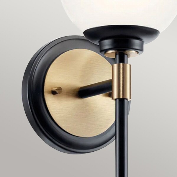 Kichler KL-BENNO1-BK-CPZ - LED осветително тяло за баня BENNO 2xG9/3W/230V златисто IP44