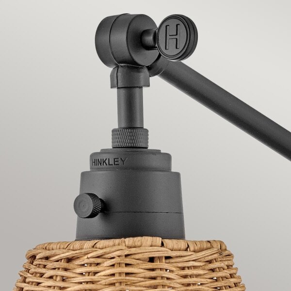 Hinkley HK-ARTI-1W-BK-NR-стенно точково осветително тяло ARTI 1xE27/60W/230V черно/кафяво