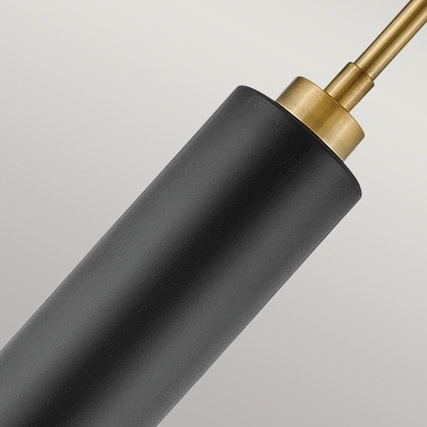 Hinkley HK-CEDRIC-P-M-BK — полилей CEDRIC на прът, 2 x E27, макс. 60 W, 230 V, Ø33 см, златист/черен