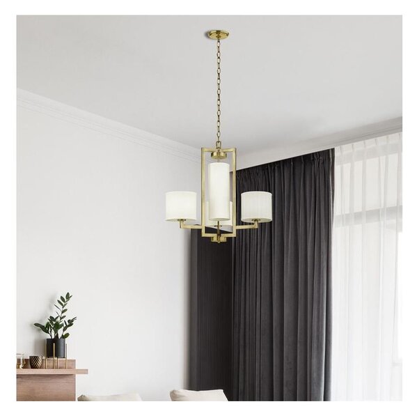 Hinkley HK-HAMPTON4-BB - Полилей на верига HAMPTON 4xE27/60W/230V, златист