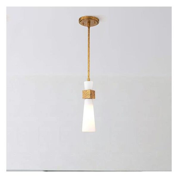Elstead KRISTY-MP-DG-OPAL - Пендел на тръба KRISTY 1xE27/40W/230V диам. 15,2 см, меден