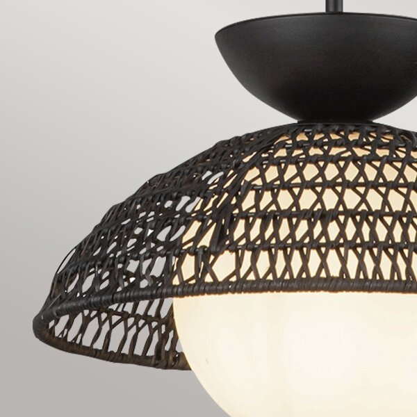 Alora Mood ALM-PERTH-P-BK - Полилей на тръба PERTH 1xE27/60W/230V Ø 37,5 cm черен