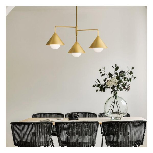 Alora Mood ALM-REMYCK3-GD - Полилей на прът REMYCK 3xE27/60W/230V златист