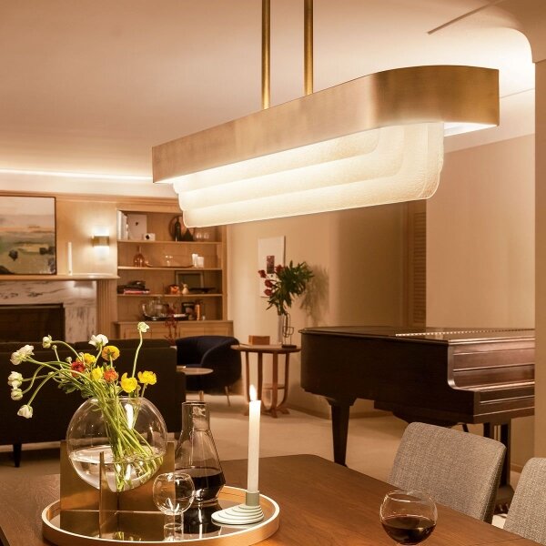 Kichler KL-SERENE-LED-LP-92-NBR - LED полилей на тръба SERENE LED/40W/230V златен