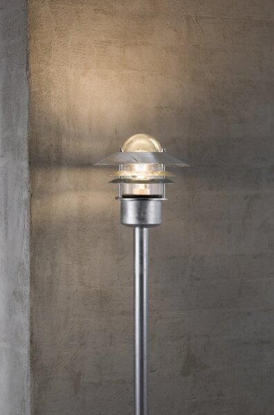 Nordlux - Външна лампа BLOKHUS 1xE27/60W/230V IP54, сребриста, 92 см