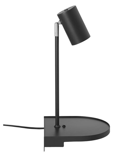 Nordlux - Стенна лампа с полица CODY 1xGU10/15W/230V черна