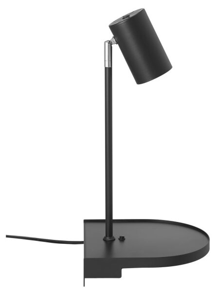 Nordlux - Стенна лампа с полица CODY 1xGU10/15W/230V черна