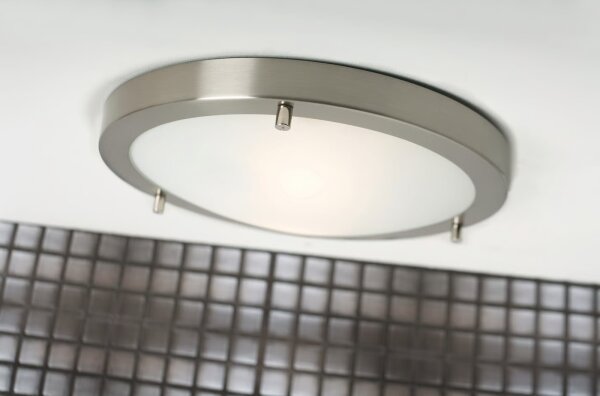 Nordlux - Таванно осветително тяло за баня ANCONA 2xE27/40W/230V IP43 Ø 31,5 cm матов хром