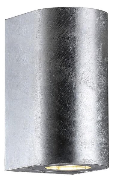 Nordlux - Външно стенно осветително тяло CANTO 2xGU10/28W/230V IP44 сребристо