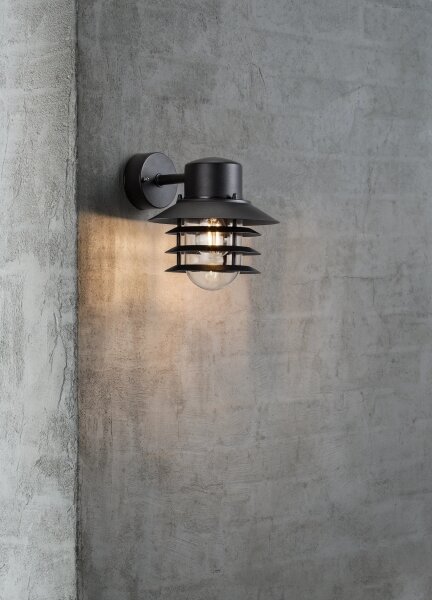 Nordlux - Външно стенно осветително тяло VEJERS 1xE27/60W/230V IP54 черно