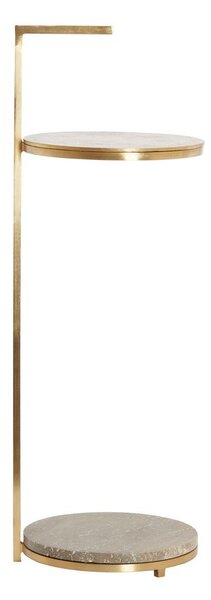 Кръгла странична масичка с мраморна плоча ø 26 cm Leda – Light & Living