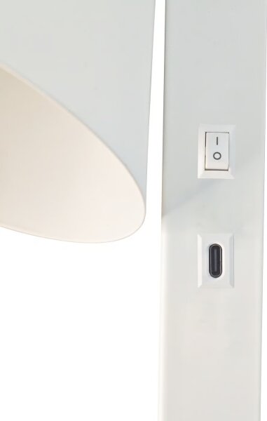 Nordlux - Стенна лампа с USB WILMER 1xE14/40W/230V бяла