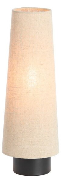 Бежова метална настолна лампа с текстилен абажур (височина 42 cm) Howie – Light & Living