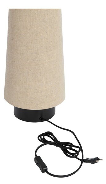 Бежова метална настолна лампа с текстилен абажур (височина 42 cm) Howie – Light & Living