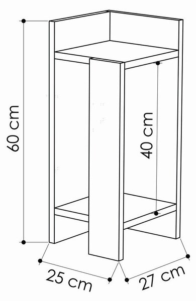 Комплект от 2 бели нощни шкафчета Elos - Decortie