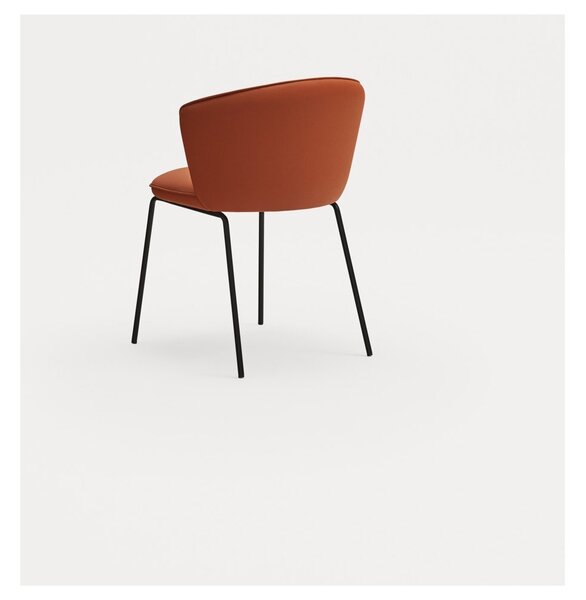 Оранжеви тапицирани трапезни столове в комплект 2 бр. Add – Teulat