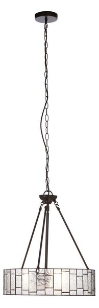 Метално висящо осветително тяло със стъклен абажур ø 46 cm Waldorf – Premier Housewares