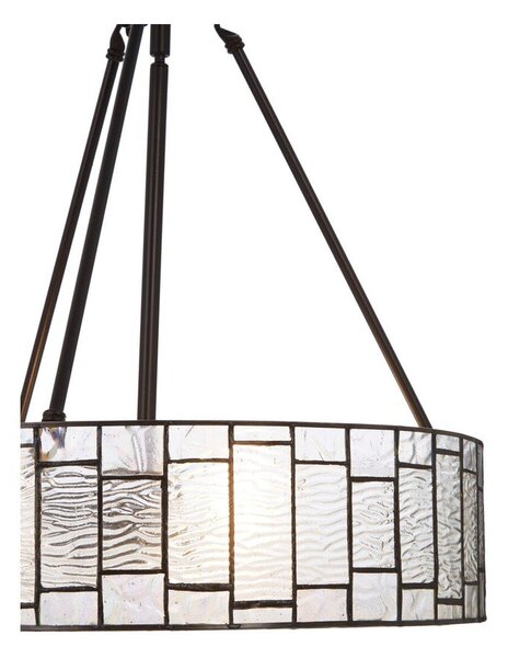 Метално висящо осветително тяло със стъклен абажур ø 46 cm Waldorf – Premier Housewares