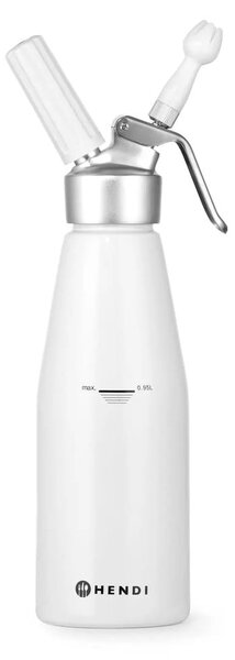 Бяла алуминиева бутилка за бита сметана , 1 л Kitchen Line - Hendi