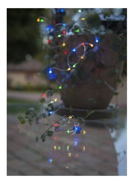 Слънчева LED верига за външно ползване с цветни светодиоди, дължина 5 м Dew Drop - Star Trading