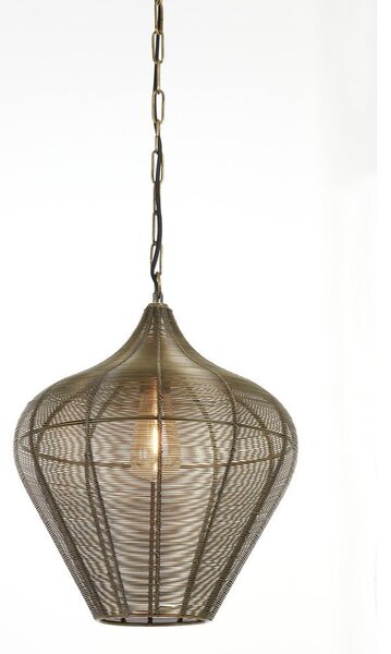 Метално висящо осветително тяло в бронзов цвят ø 36 cm Alvaro – Light & Living