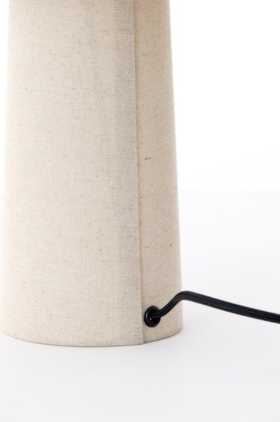 Бяла настолна лампа с текстилен абажур (височина 50 cm) Musaby – Light & Living