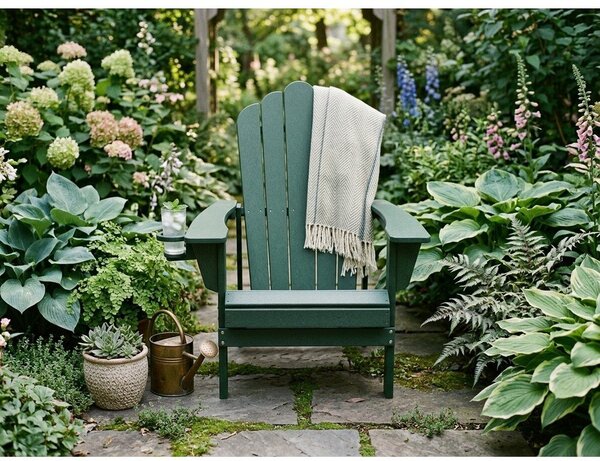Зелено пластмасово градинско кресло Adirondack – Bonami Selection