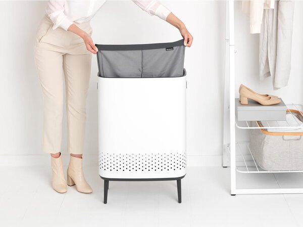 Бял метален кош за пране 90 l Bo Hi – Brabantia