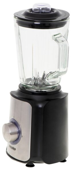 Блендер Mesko MS 4080, 1200W, 1.5 л, 21000 об/мин, 6 ножа, 2 скорости + пулс, Капак с отвор, Инокс/черен