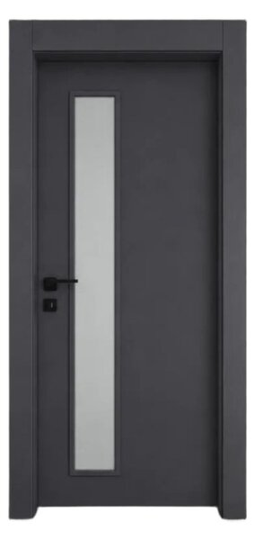Интериорна врата с каса EUROSTILL MILANO с остъкление Advanced PW 78x205 cm Антрацит