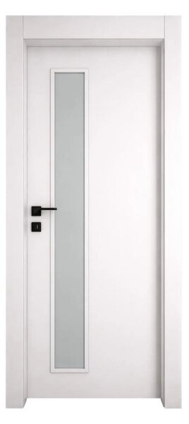 Интериорна врата с каса EUROSTILL MILANO с остъкление Advanced PW 78x205 cm Бяло
