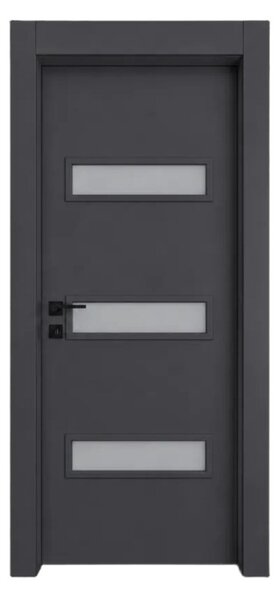 Интериорна врата с каса EUROSTILL MILANO с остъкление TW 78x205 cm Антрацит