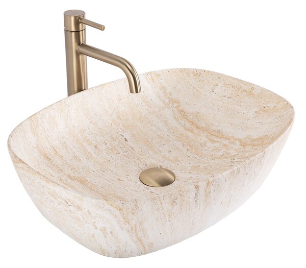 Умивалник за плот Rea Freja Travertine Matt