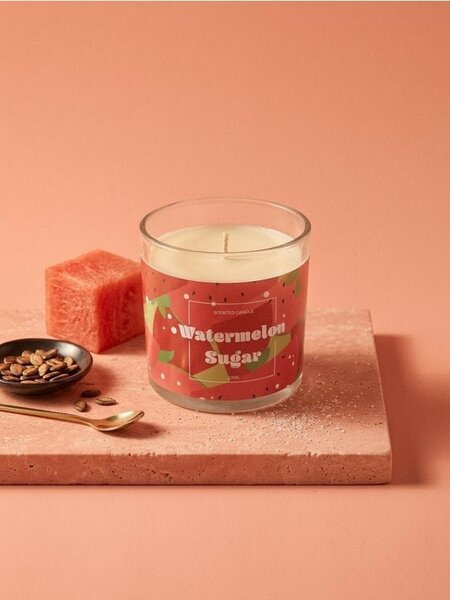 Sinsay - Ароматизирана свещ Watermelon Sugar - червeн