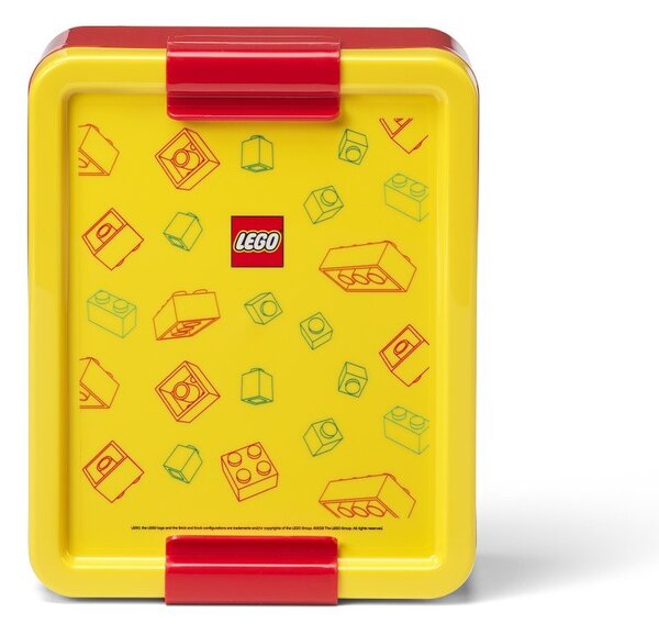 Жълти пластмасови детски кутии за храна 2 бр. Brick – LEGO®