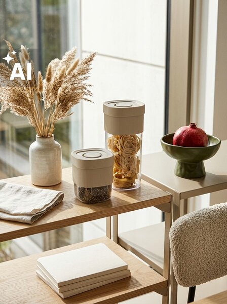 Sinsay - Кутия за съхранение 2 pack - телесен цвят