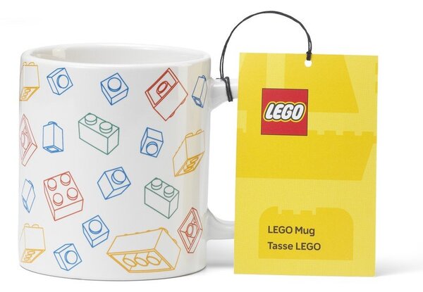 Бяла керамична детска чаша 300 ml Bricks – LEGO®