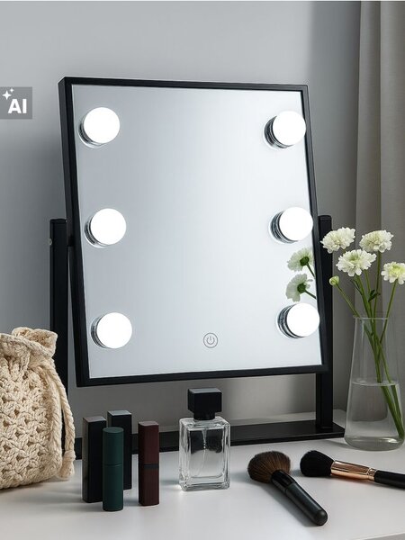 Sinsay - Козметично огледало с LED осветление - черeн